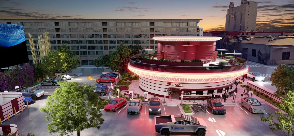 Tesla-Diner-render- rental elf semarang thuba trans